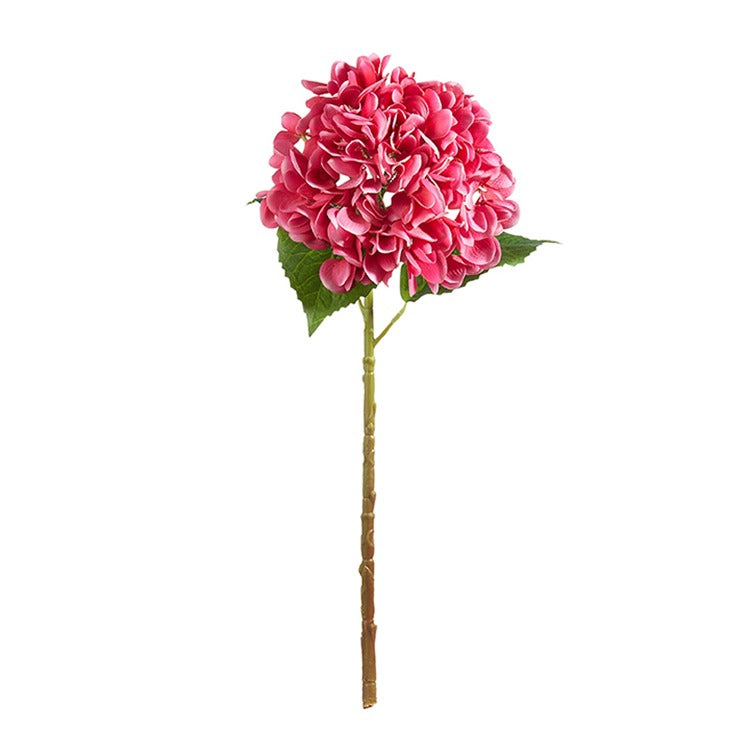 19 Real Touch Hot Pink Hydrangea Stem