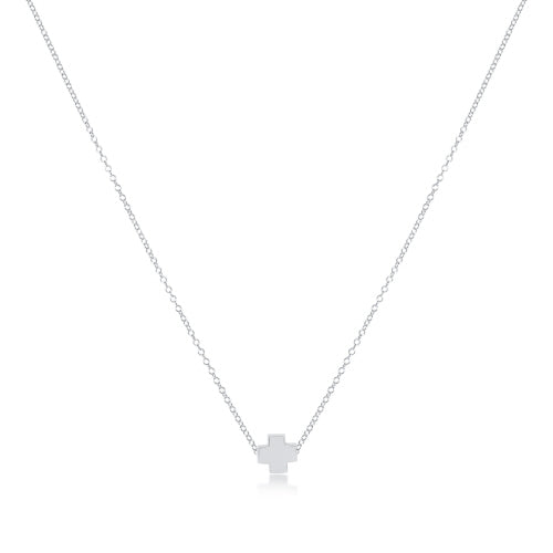 16" Necklace - Signature Cross Sterling