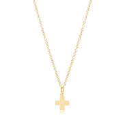 16" Necklace Signature Cross Gold Charm