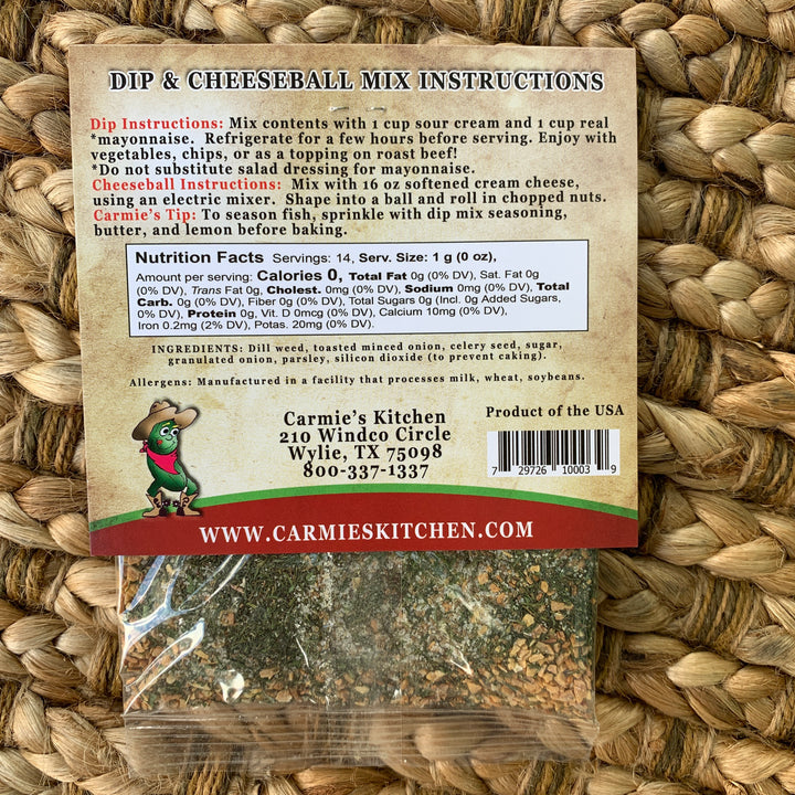 Carmie's Dip Mixes