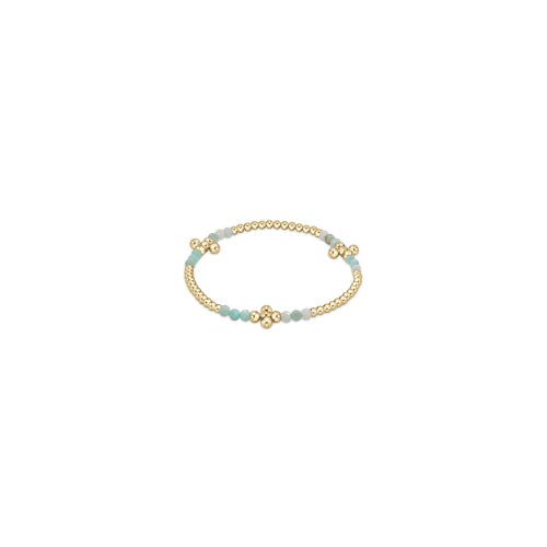Signature Cross Gold Bliss Pattern 2.5mm Bead Bracelet - Gemstone