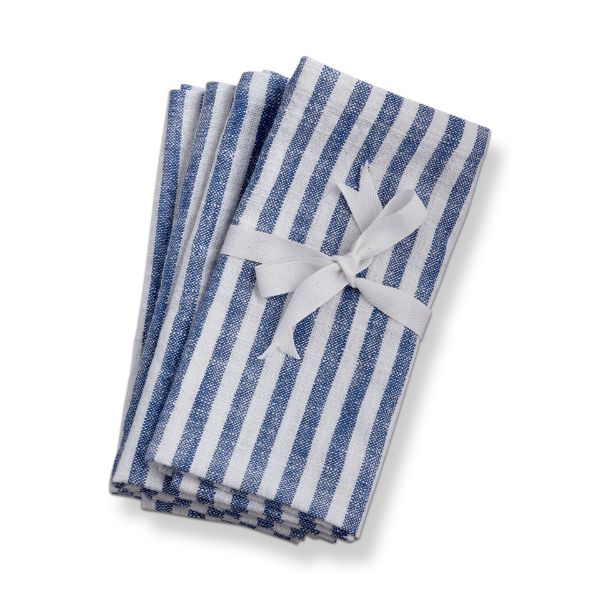 Blue Stripe Napkin Set