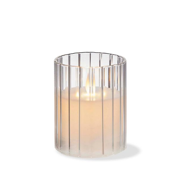 Anya LED Glass Hurricane Candle