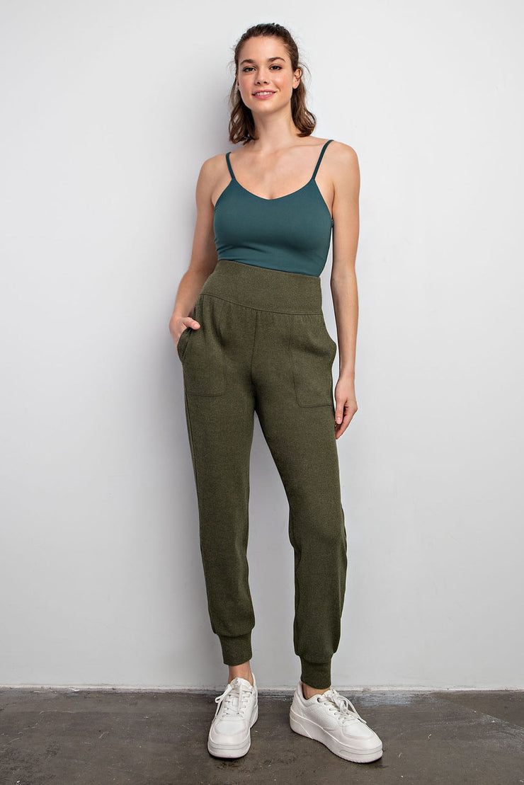 Ribbed Athletic Wear - Olive