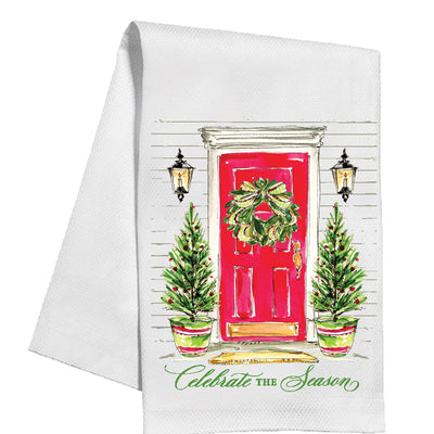 Celebrate the Season Christmas Door Kitchen Towel
