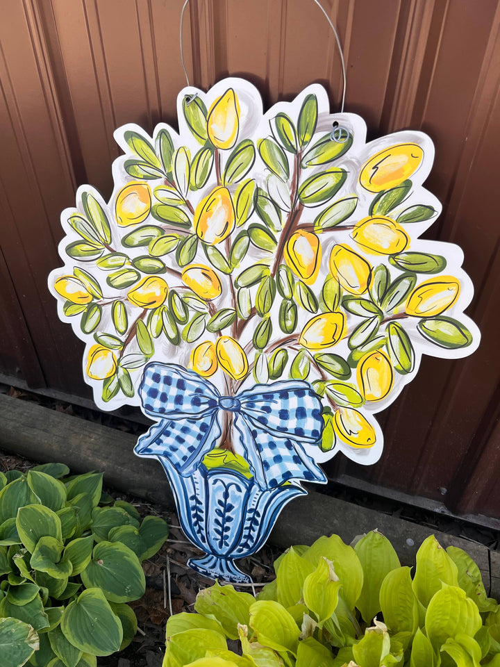 Chinoiserie Lemon Tree XL Door Hanger