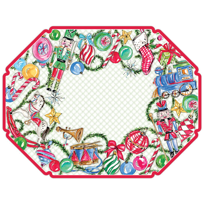 Christmas Ornaments and Toys Die-Cut Placemat