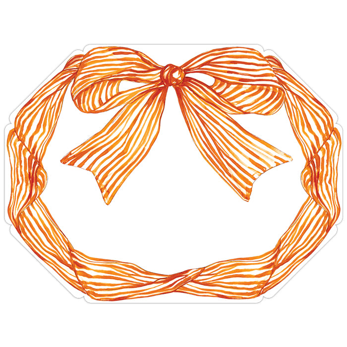 Gameday Placemats | Orange Striped Bow