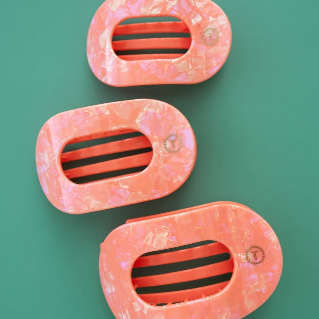 TELETIES - Flat Round Hair Clip | Small | Dreamsicle