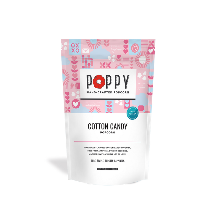 Poppy Hand-Crafted Popcorn - Valentine's Day Cotton Candy Popcorn