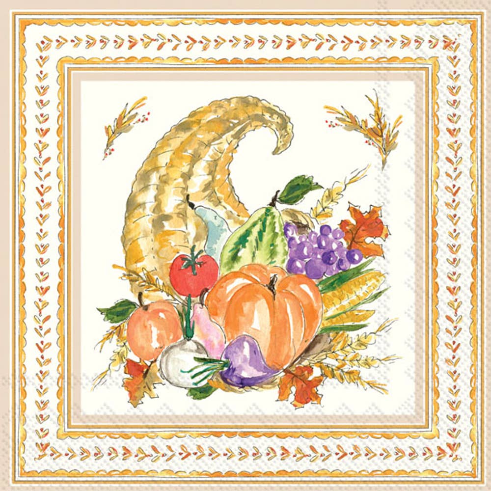 Cornucopia Collection Cocktail Napkins Set of 20