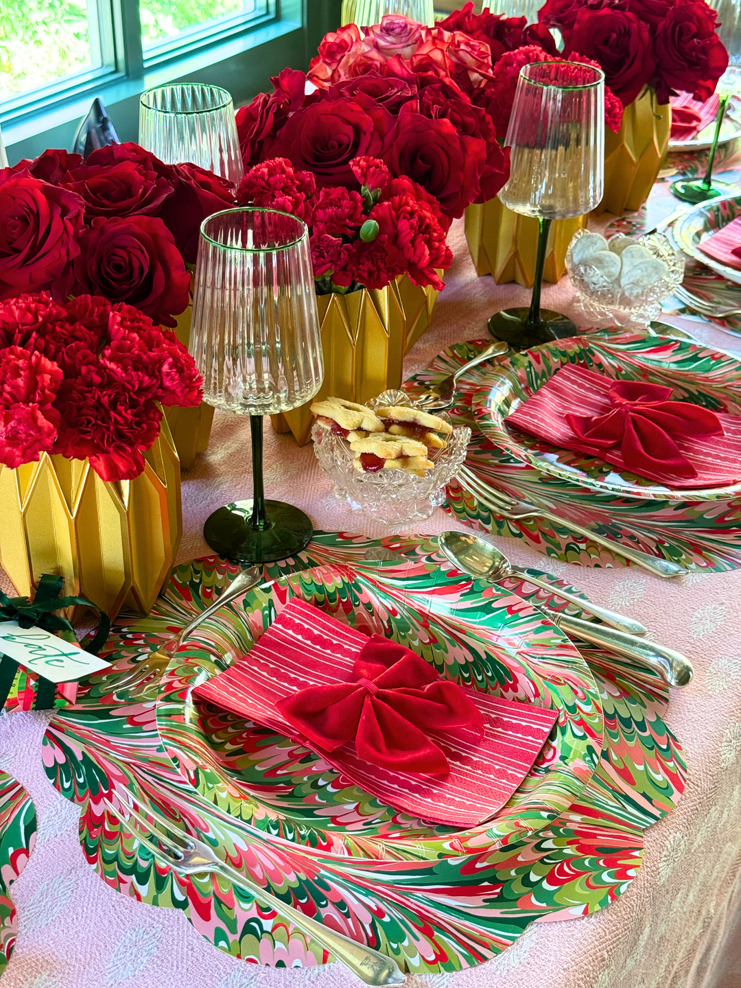 Christmas Marble Heavy Duty Paper Plate (10") | 8 Plates