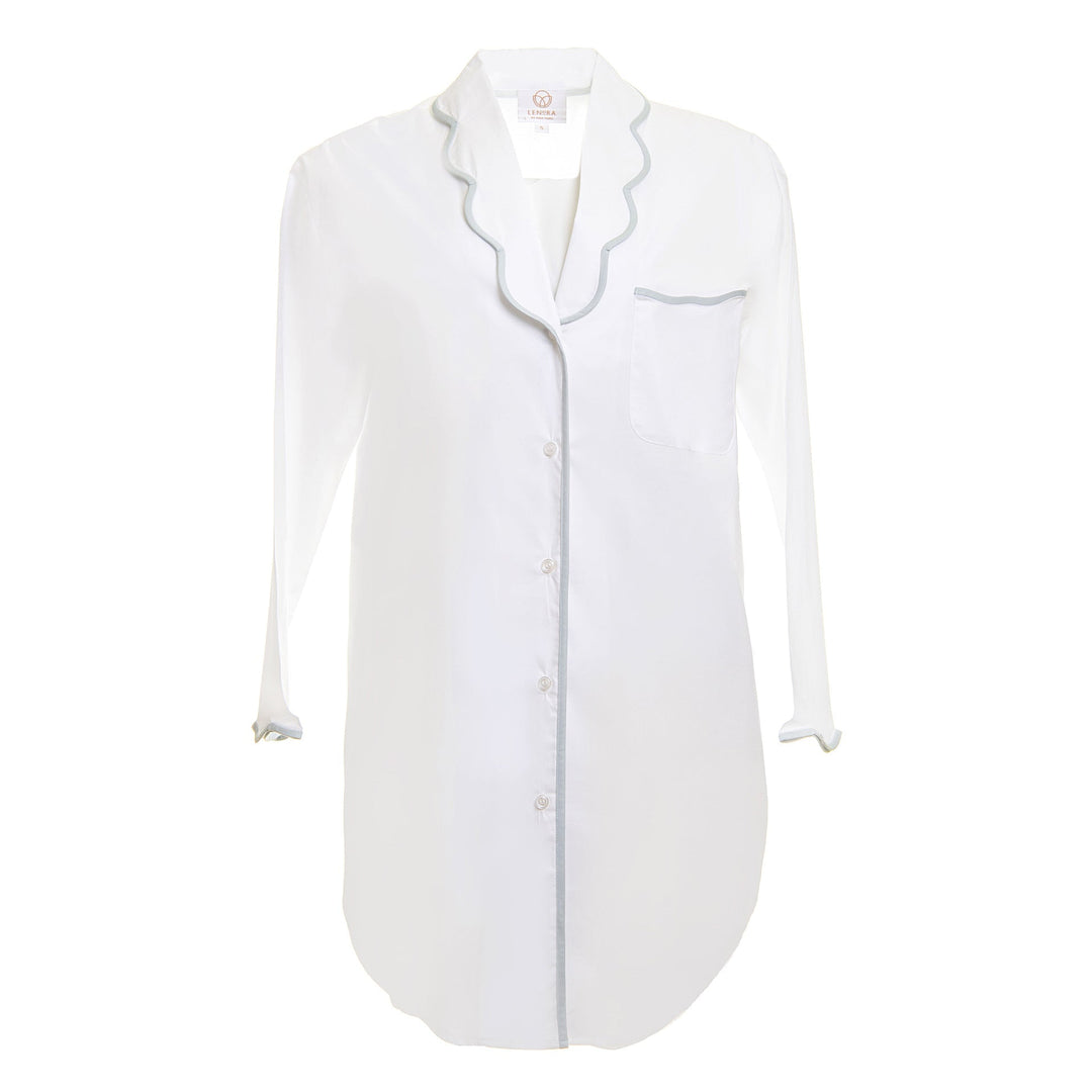 Vandy Scalloped Nightshirt - Blue