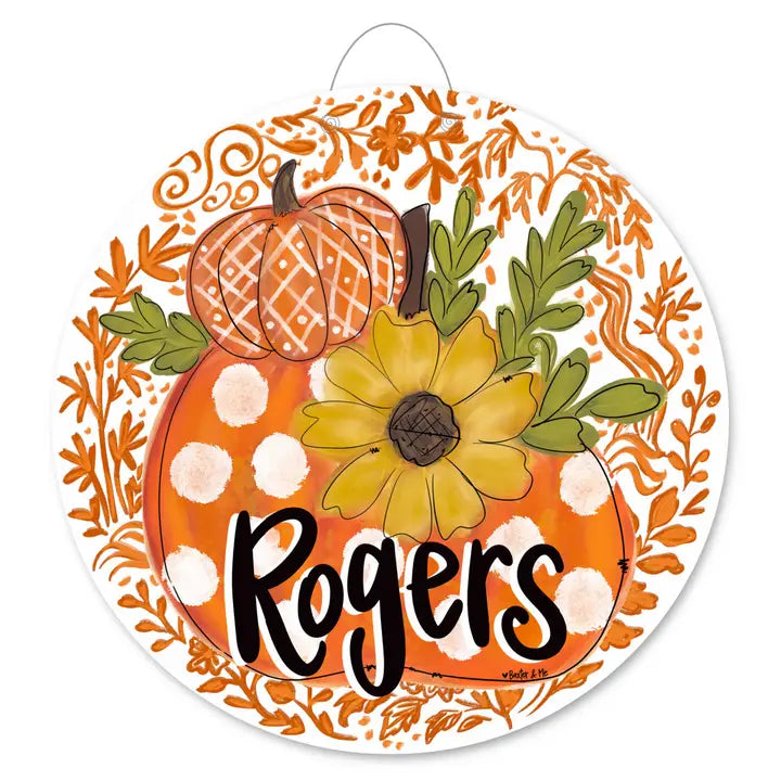Fall Personalized Door Hanger