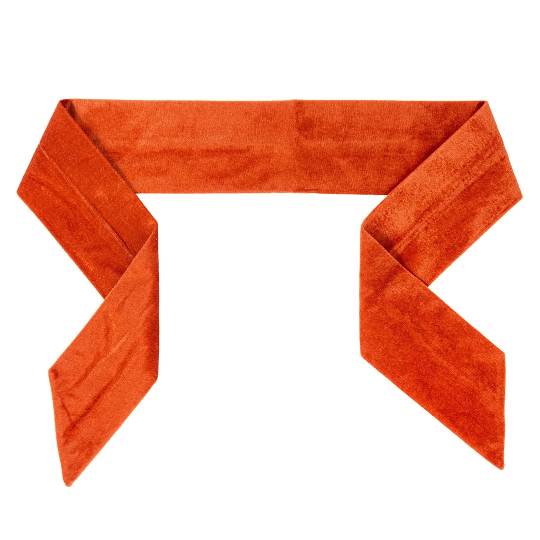 Persimmon Velvet Wreath Sash