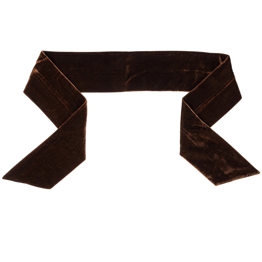 Brown Velvet Wreath Sash