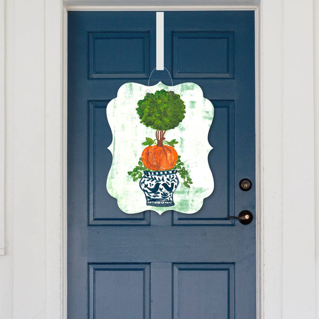 Baxter &amp; Me - Pumpkin Topiary Door Hanger