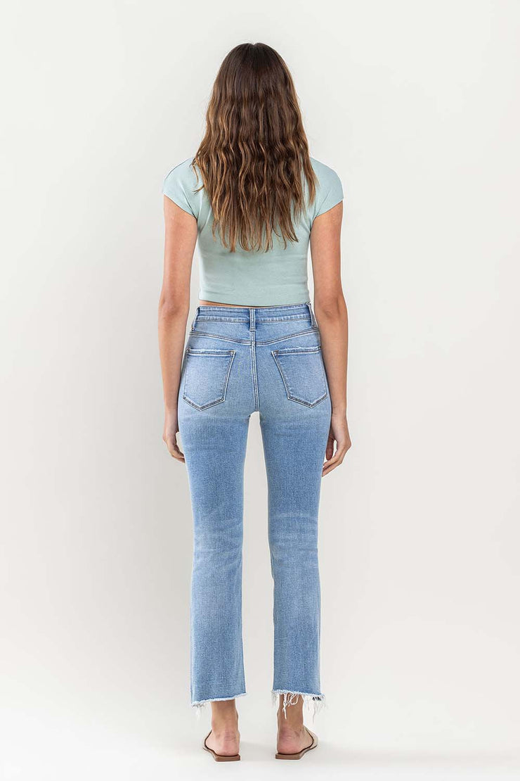Striving High Rise Crop Flare Jeans