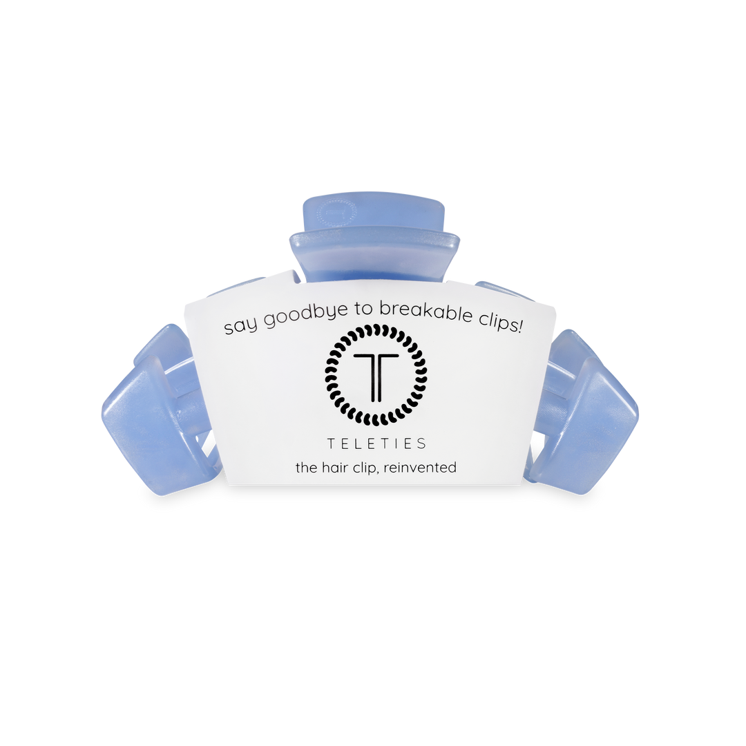 TELETIES - Classic Hair Clip | Small | Blue Lagoon