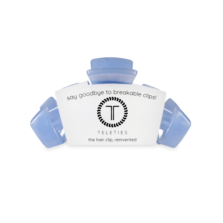 TELETIES - Classic Hair Clip | Small | Blue Lagoon