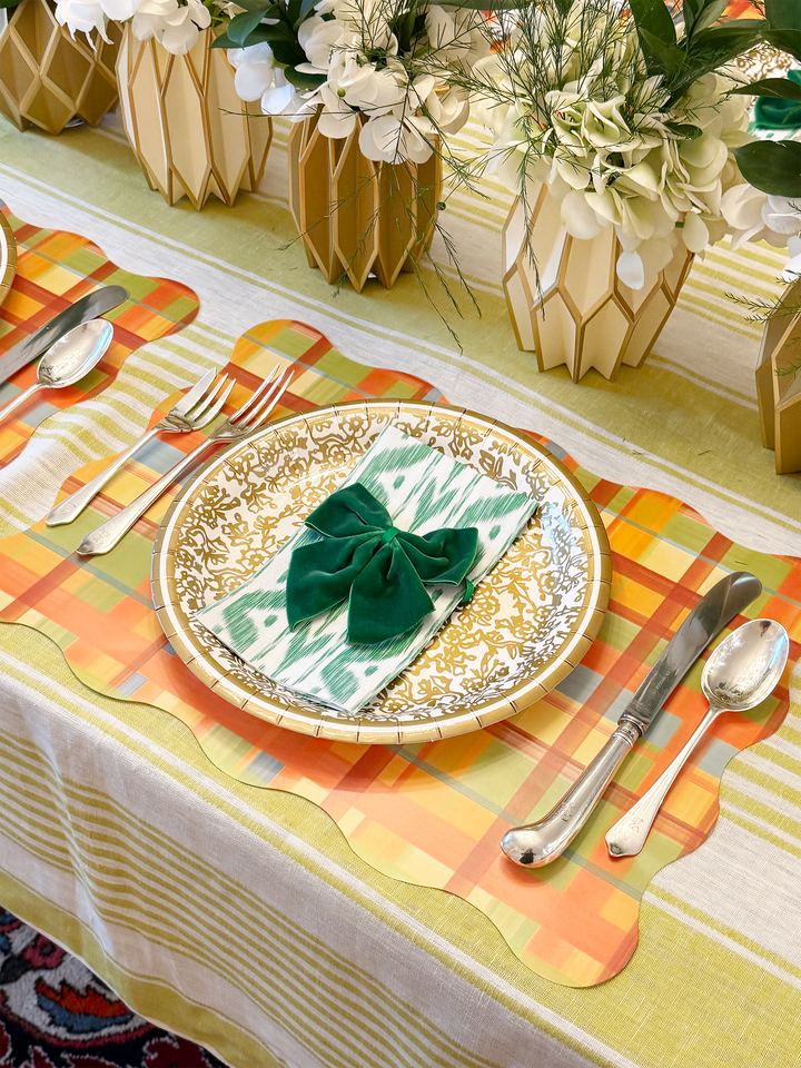 Gold Chinoiserie Heavy Duty Paper Plates | 8 plates 7" or10"