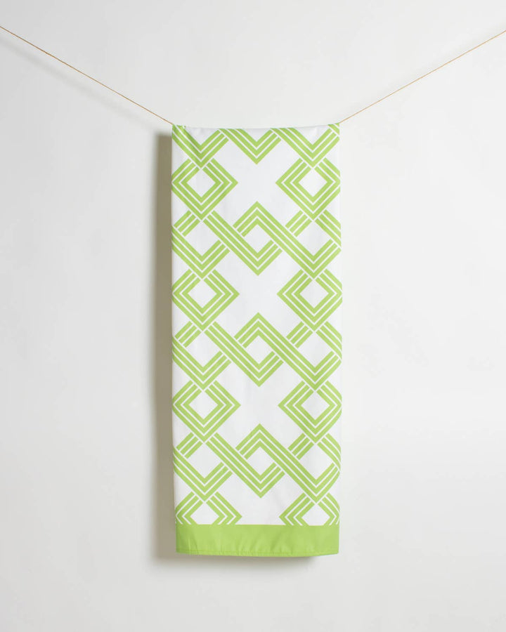 The Royal Standard - Savannah Giant Beach Towel    Green/White    40x70