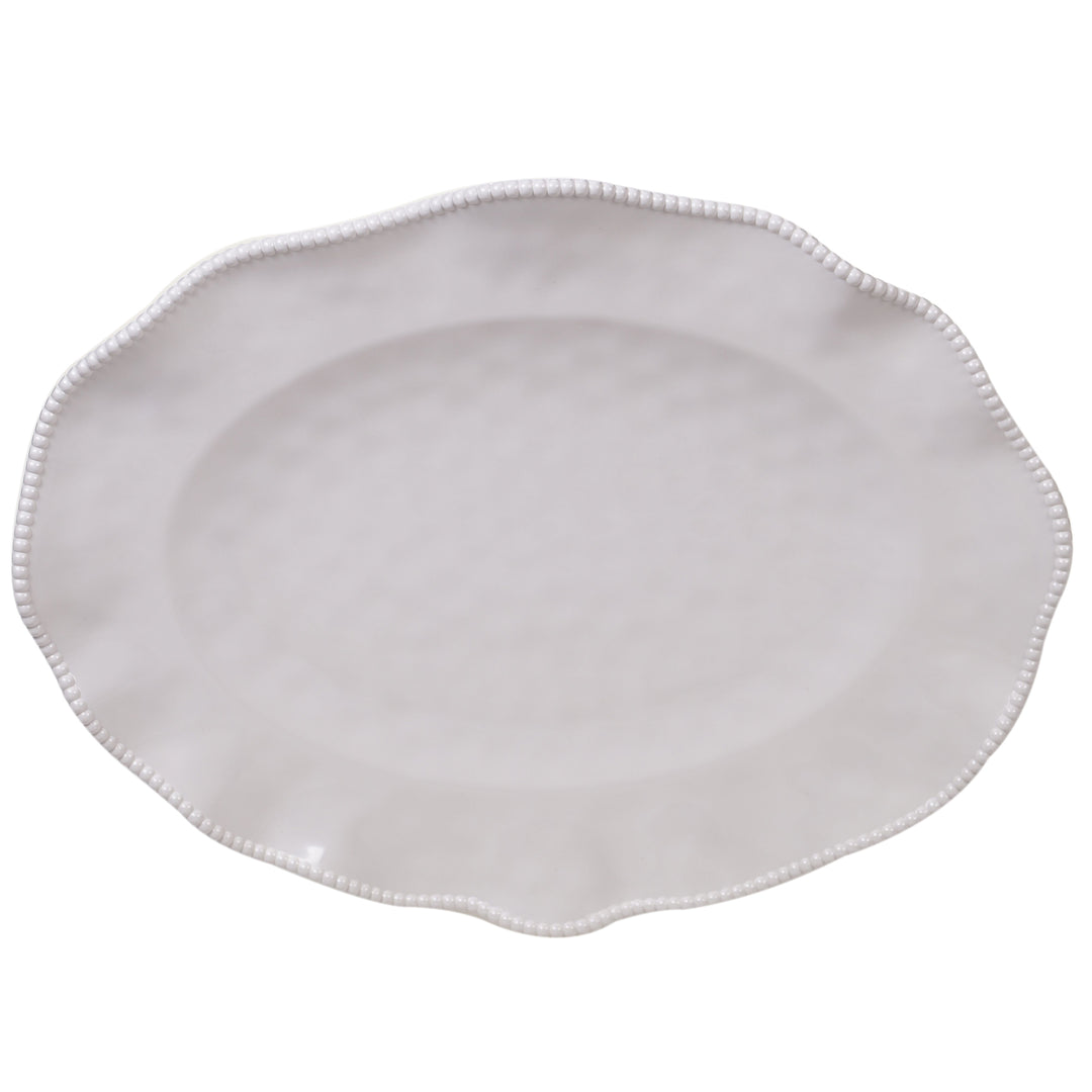Perlette Cream Oval Melamine Platter