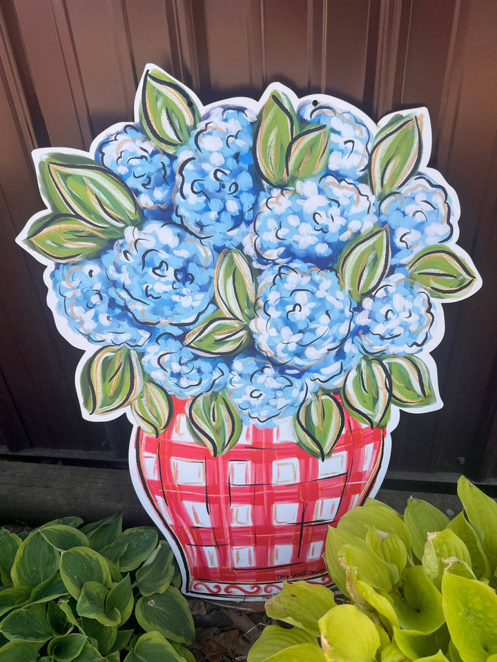 Patriotic Hydrangea XL Door Hanger