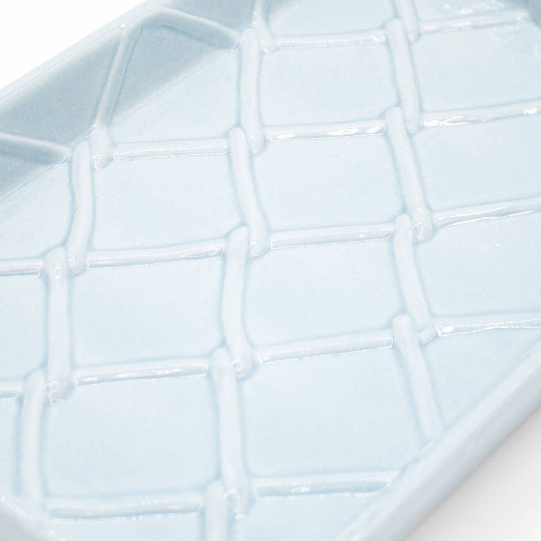 8 Oak Lane - Light Blue Textured Guest Towel Tray