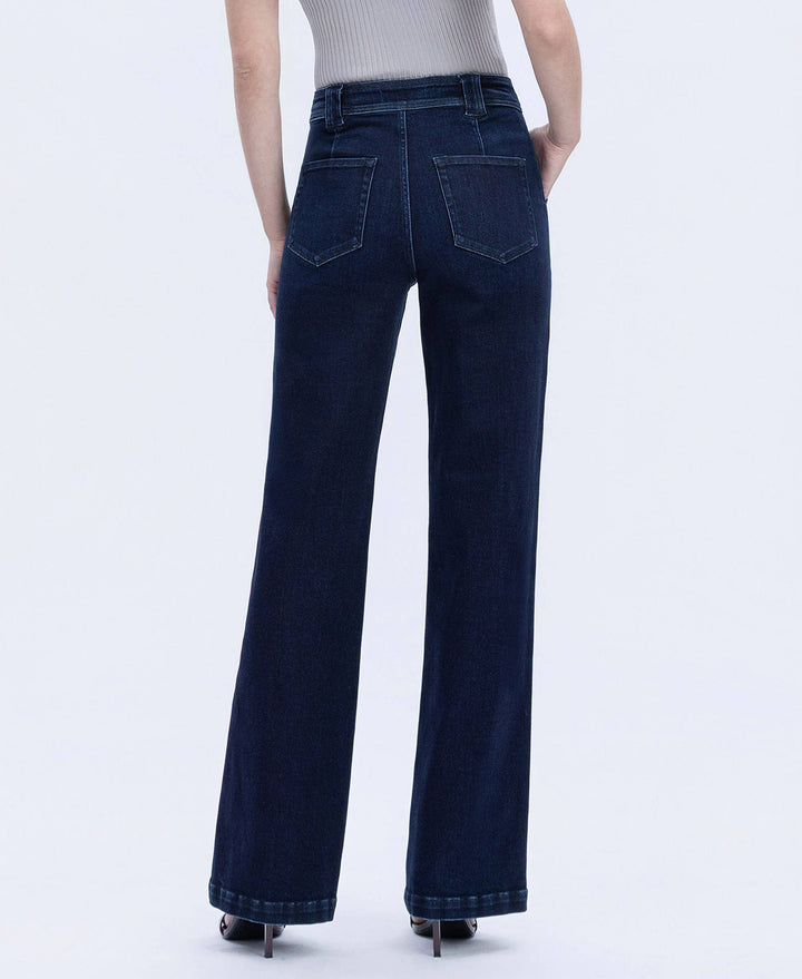 VERVET by FLYING MONKEY - SUPER HIGH RISE FULL LENGTH VINTAGE FLARE JEANS T7011