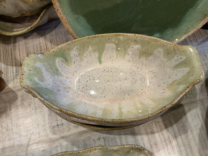 Oval Souffle - Matcha Leaf