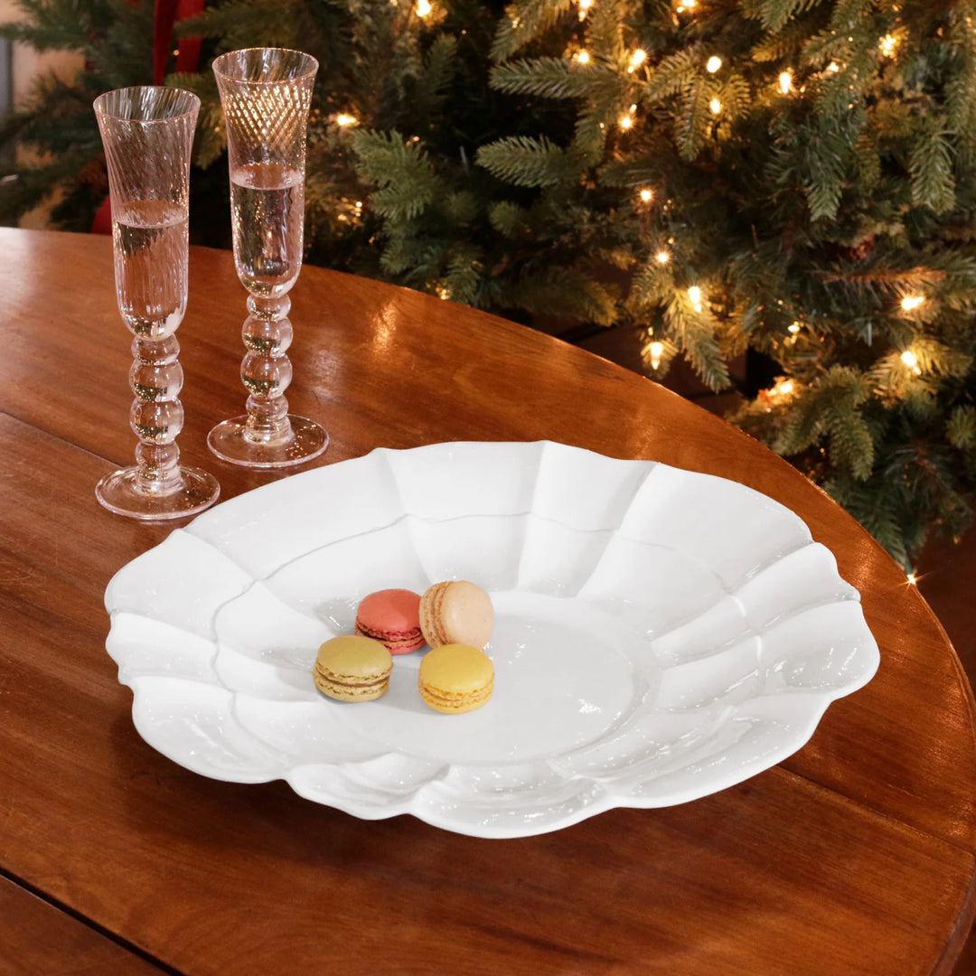 VIDA Tuscany Round Platter (White)