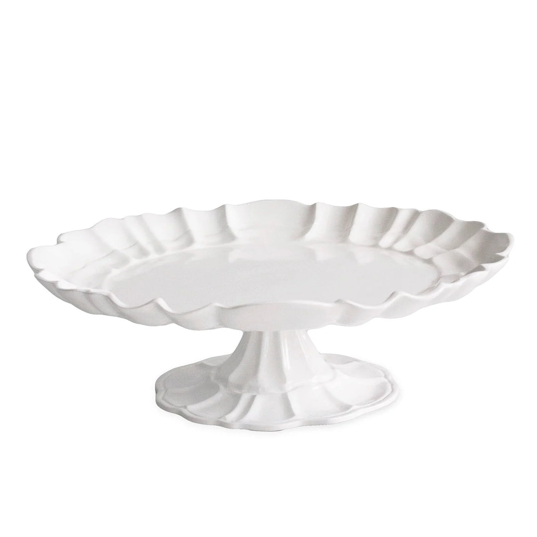 VIDA Tuscany Pedestal Cake Plate - White