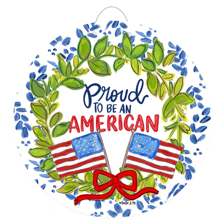 Baxter & Me - Proud to Be an American Door Hanger