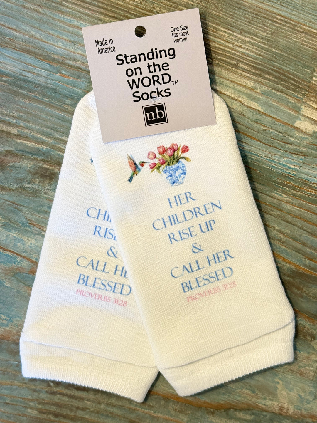 Her Children Rise Up Proverbs 31:28 Socks