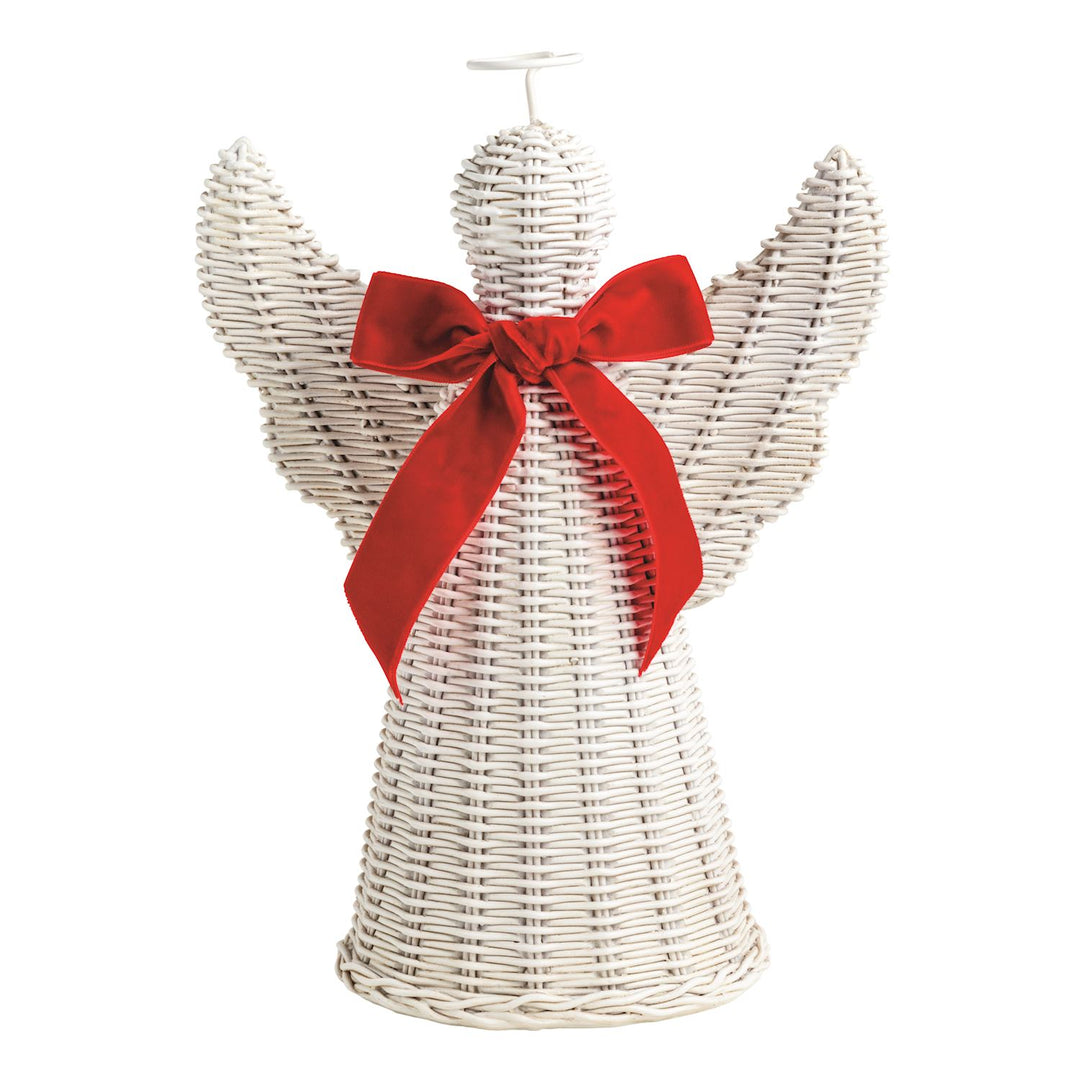 Large Red Bow Angel Sitter