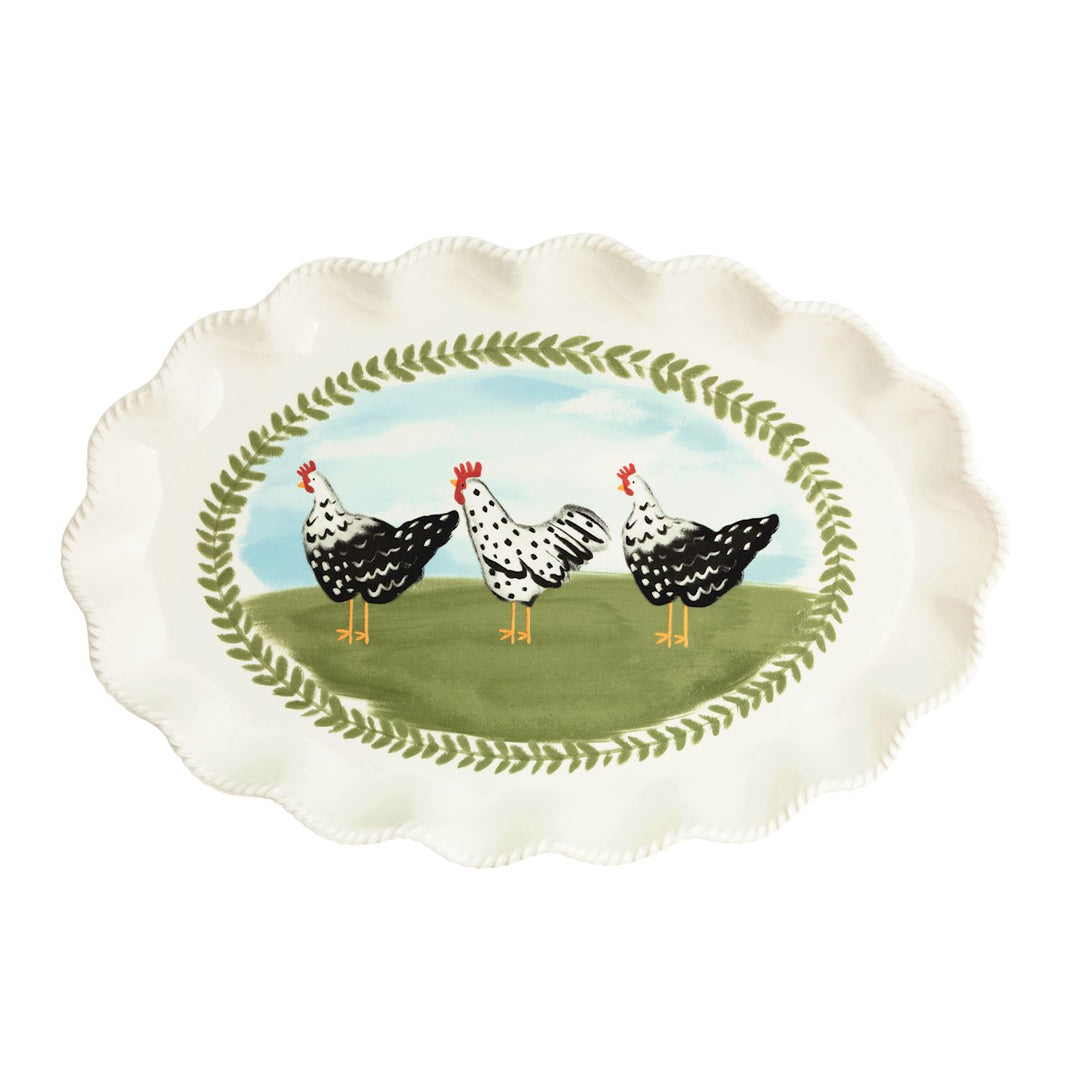 Farm Rooster Platter