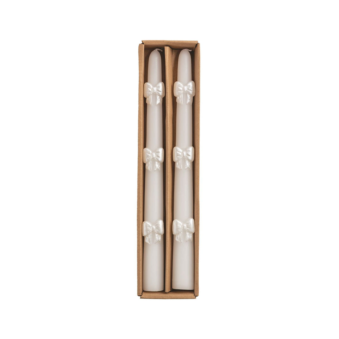 White Bow Candlestick
