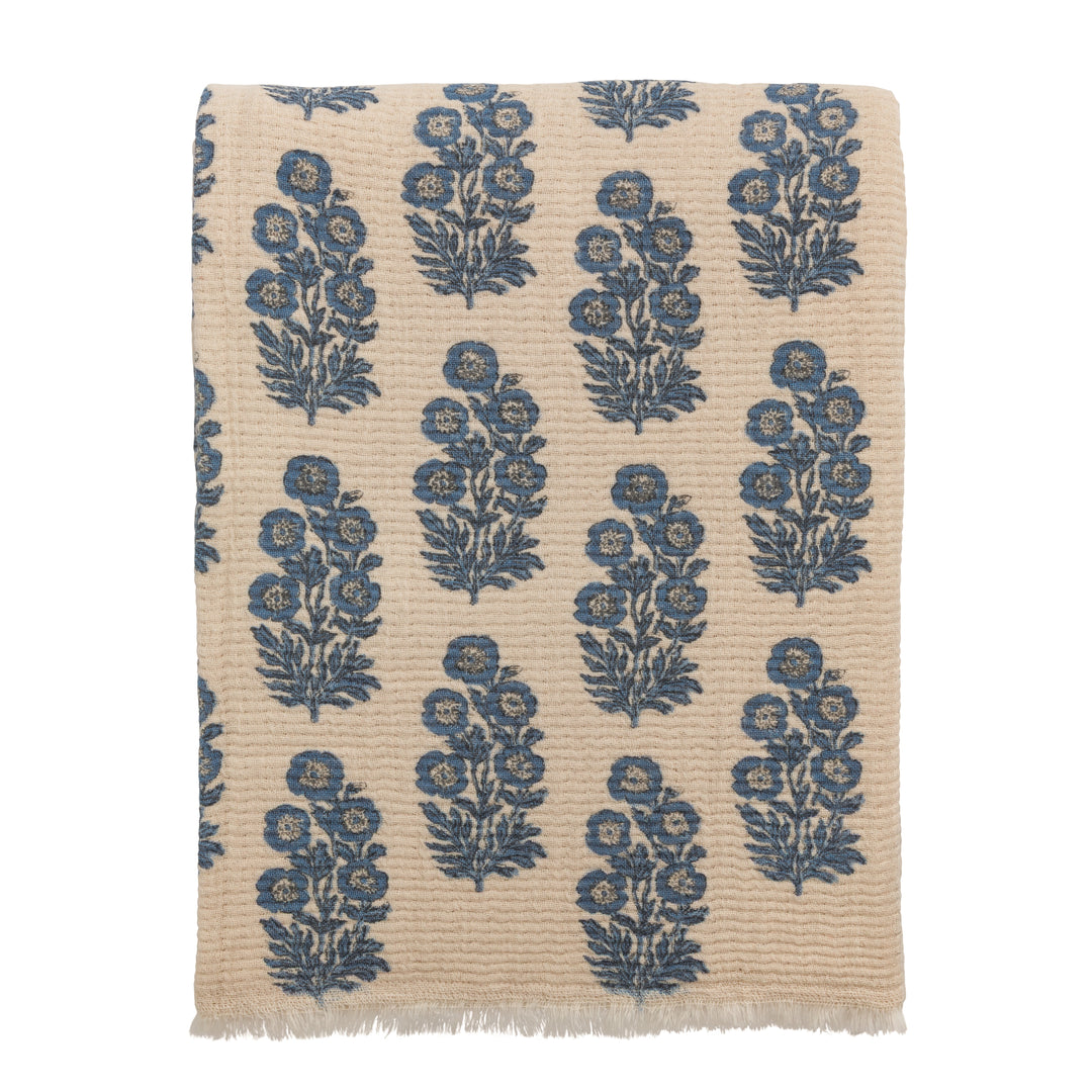 Blue Flower Repeat Blanket