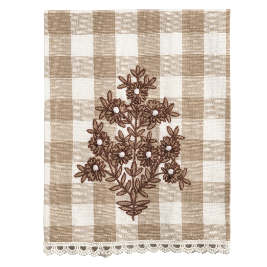 Buffalo Embroidered Tea Towel