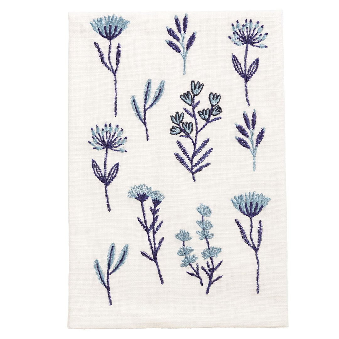 Blue All Over Flower Towel