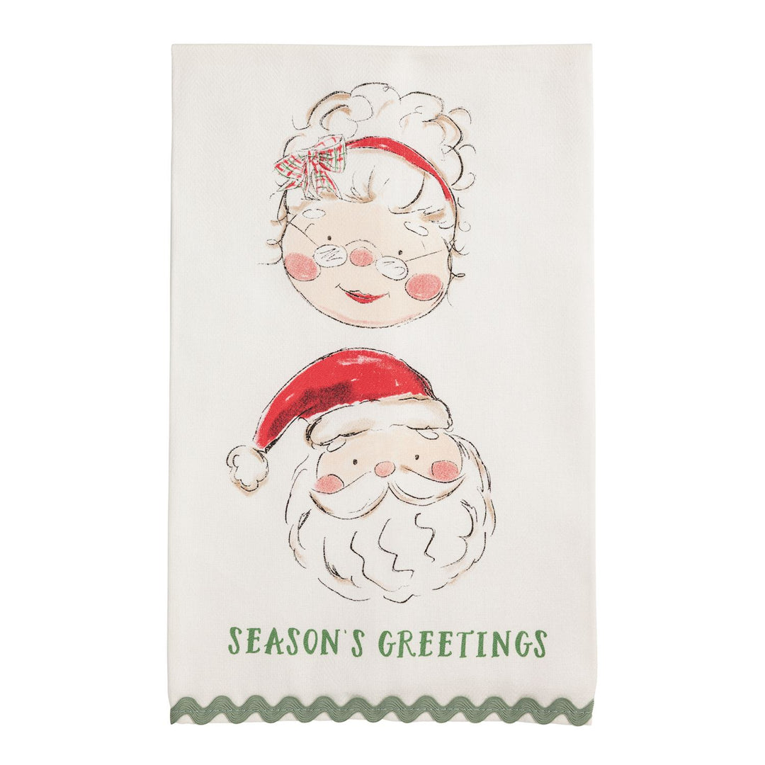 Mr. &amp; Mrs. Farm Christmas Ric-Rac Towel