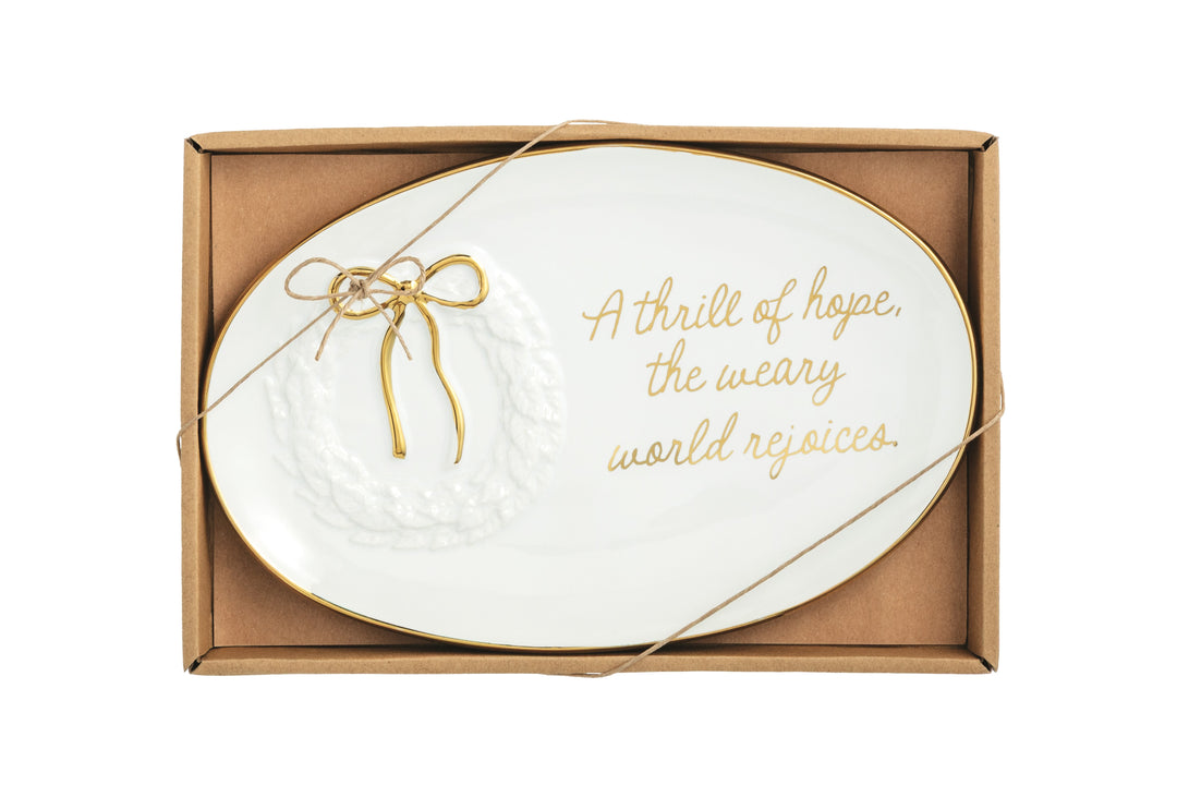 A Weary World Rejoices Gold Edge Plate