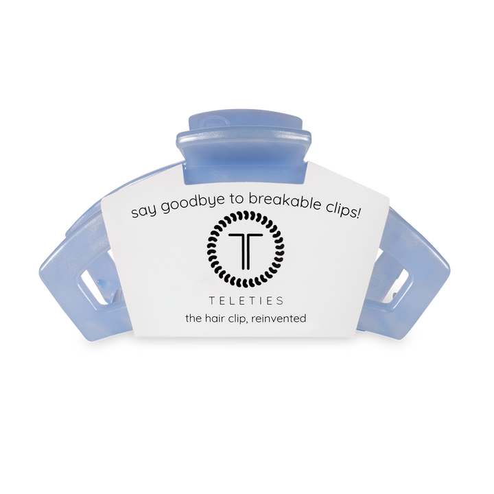 TELETIES - Open Hair Clip | Medium | Blue Lagoon