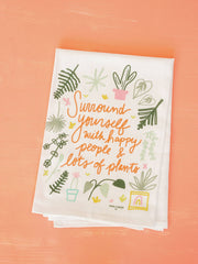 Happy People & Lots of Plants - Flour Sack Towel | Garden