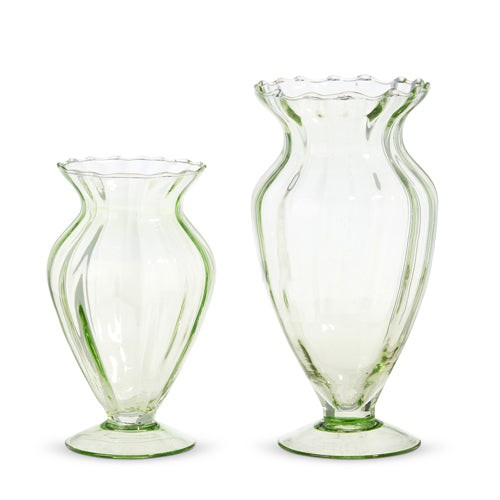 Green Glass Vases