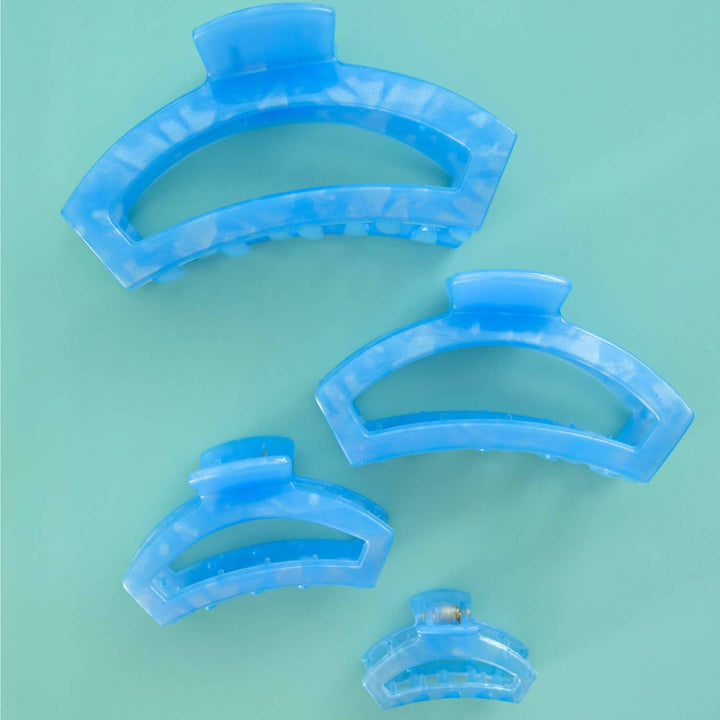 TELETIES - Open Hair Clip | Large | Blue Lagoon