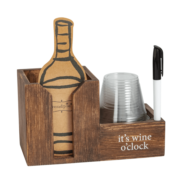 Wine Bottle & Disposable Cup Holder