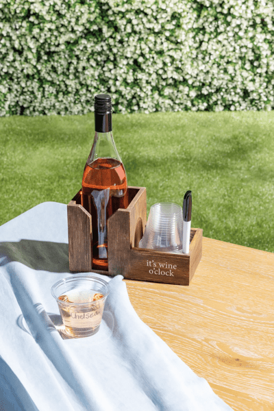 Wine Bottle & Disposable Cup Holder