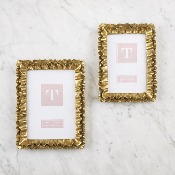 Gold Ruffles Photo Frame